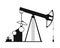 Oil Pump Industry Equipment Vector Silhouette