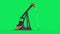 Oil pump jack against a green background, movement is looping