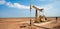 Oil pump jack on the plains of west Texas