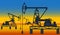 Oil pumpjack derricks