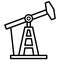 Oil pumpjack, oil well Isolated Vector Icon can be easily modified or edit