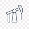 Oil pumps vector icon isolated on transparent background, linear