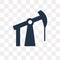 Oil pumps vector icon isolated on transparent background, Oil pu