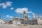 Oil refiner cloud blue sky Corpus Christi, Texas, USA