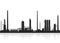 Oil refinery or chemical plant silhouette.