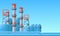 Oil refinery concept banner, cartoon style