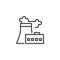 Oil refinery factory outline icon