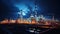 Oil Refinery Industrial Plant Shines Under Night Sky