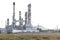 Oil refinery isolate on white background