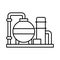 Oil refinery Line Vector Icon easily modified