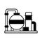 Oil refinery Line Vector Icon easily modified