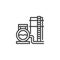 Oil refinery outline icon