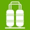 Oil refinery plant icon green