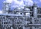 Oil refinery plant installation. Petrochemical industry equipment closeup outdoors