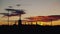 Oil refinery. Power and energy. Timelapse. Sunset time