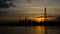 Oil refinery. Time Lapse