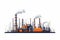 Oil Refinery vector flat minimalistic isolated vector style illustration