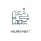 Oil refinery vector line icon, linear concept, outline sign, symbol