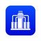 Oil refining icon digital blue