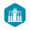 Oil refining icon, simple style