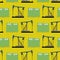 Oil rig and a bundle of money seamless pattern. Vector rich back