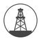 Oil rig, Oil Gusher icon