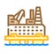 oil rig platform petroleum engineer color icon vector illustration