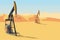 Oil rigs in the desert