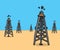 Oil rigs at the desert