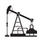 Oil rigs, oil industry production equipment logo