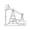 Oil rigs, oil industry production equipment logo