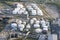 Oil storage tanks