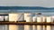 Oil storage tanks in the port of Le Havre in France