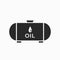 Oil tank icon. oil industry, fuel technology production and fuel storage symbol. isolated vector image