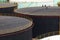 Oil tank storage in oil refinery petrochemical industry estate