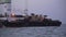 Oil tanker Delphi crashed near Black Sea coast in Ukraine, Odessa 26 August 2020. Small tanker, rusty old, lies on its