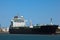 Oil tanker docked in Brisbane Harbor Australia