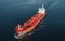 Oil tanker floating in the sea