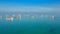 Oil tanker, gas tanker in the high sea.Refinery Industry cargo ship,aerial view,Thailand, in import export, LPG,oil refinery,