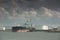 Oil tanker in harbour