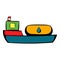 Oil tanker icon, icon cartoon