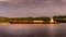 Oil Tanker moored at Sunset near the Burnaby Refinery nestled in a pristine landscape along the shores of Burrard Inlet, Vancouver