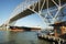 Oil Tanker Passing Under the Corpus Christi Harbor Bridge