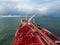 Oil tanker at sea in Atlantic ocean