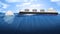 Oil Tanker Ship on Beautiful Ocean Landscape