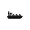 Oil tanker Ship, Gas Boat Transportation Flat Vector Icon