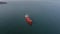 Oil tanker ship into the sea