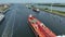 Oil Tanker Ship Traversing Rotterdam Port