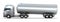 Oil Tanker truck. Isolated 3D image