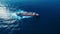 Oil tankers running on sea to export, Asia, thailand. Generative AI